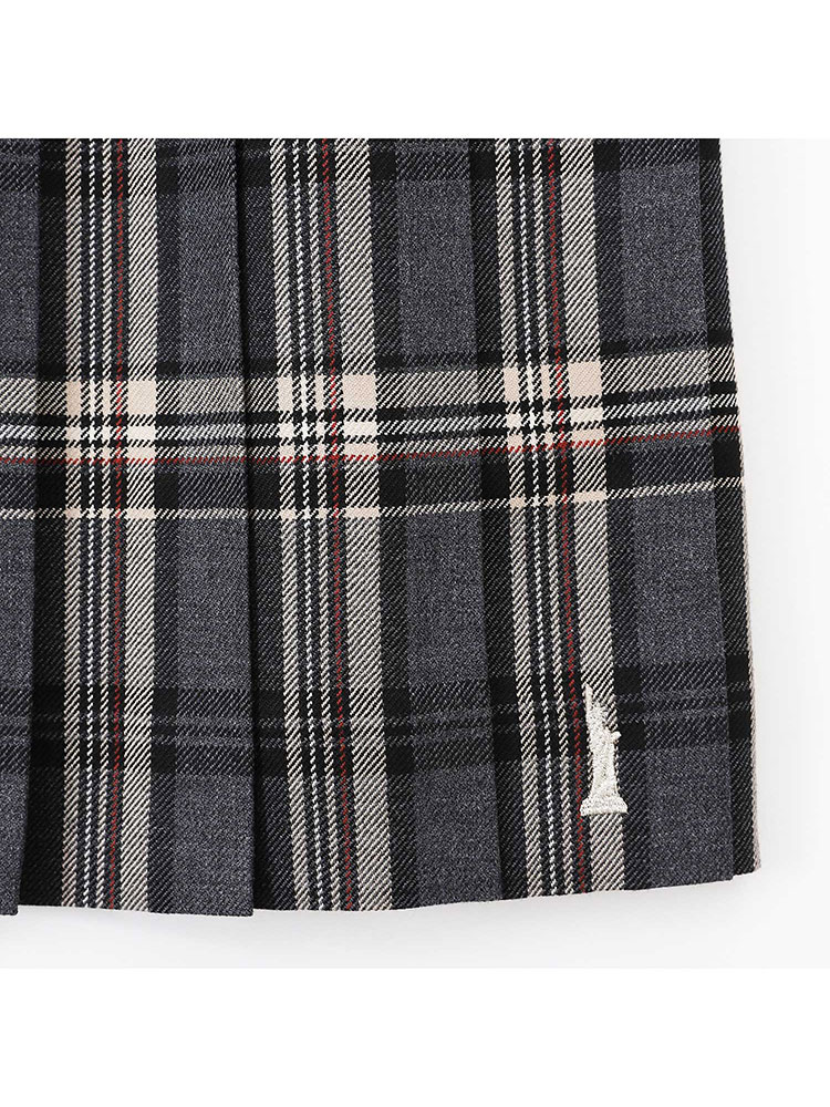 Venus チェックスカート 15号・17号（61cm丈）裏地付 女神刺繍入り