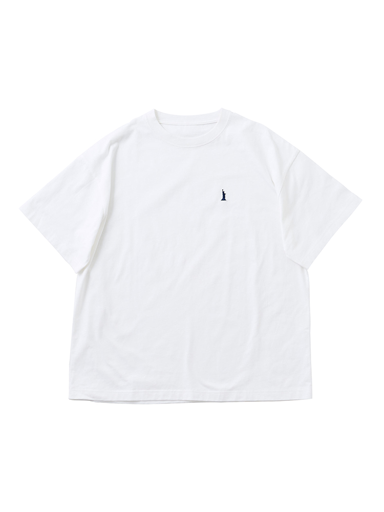 【ONLINE限定】オーバーサイズワンポイント刺繍Tシャツ〈PUBLUX〉