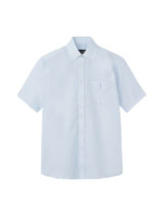 【MEN’S】ブロード半袖カラーシャツ　ポケット付き〈形態安定加工〉