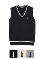 【MEN’S】COOLMAXライン入りベスト12G〈ハイゲージ〉薄手