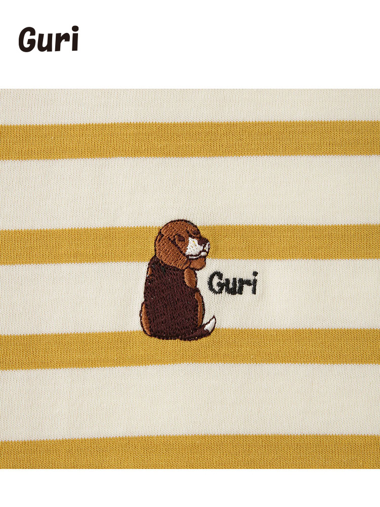 ボーダーTシャツ〈Guri〉　greennout（大きいサイズ）