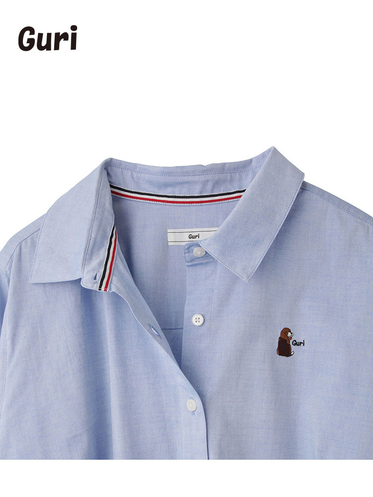 オックスフォードシャツ〈Guri〉　greennout（大きいサイズ）