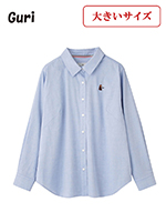 オックスフォードシャツ〈Guri〉　greennout（大きいサイズ）