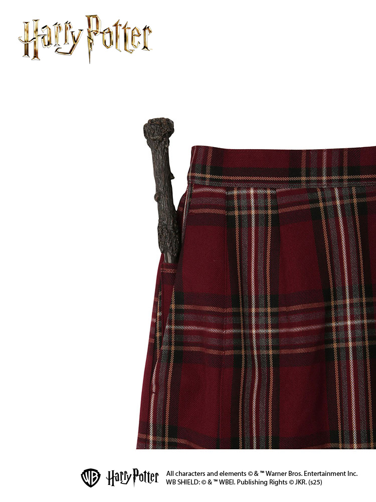 【大きいサイズ13号～19号】　チェック×無地 ロングスカート〈ハリー・ポッター〉greennout（大きいサイズ）