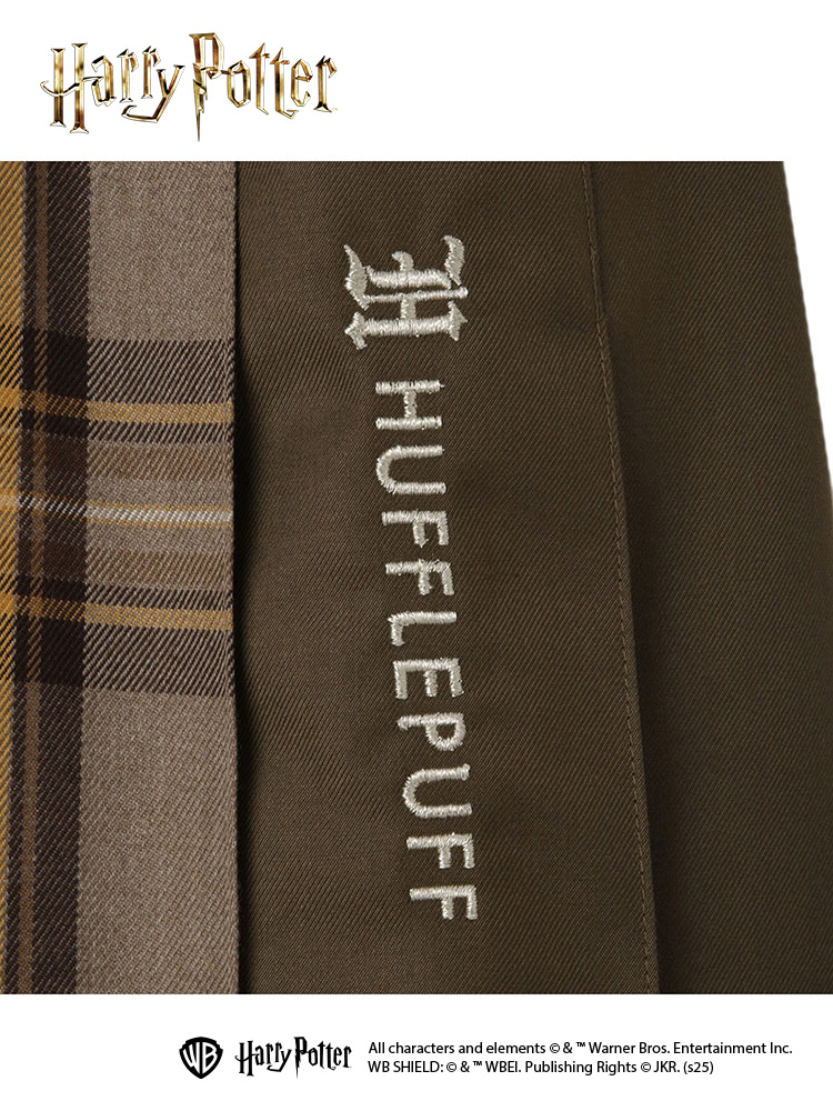 【大きいサイズ13号～19号】　チェック×無地 ロングスカート〈ハリー・ポッター〉greennout（大きいサイズ）