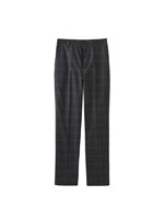 ウォッシャブル　ウィンドーペーンチェックパンツ