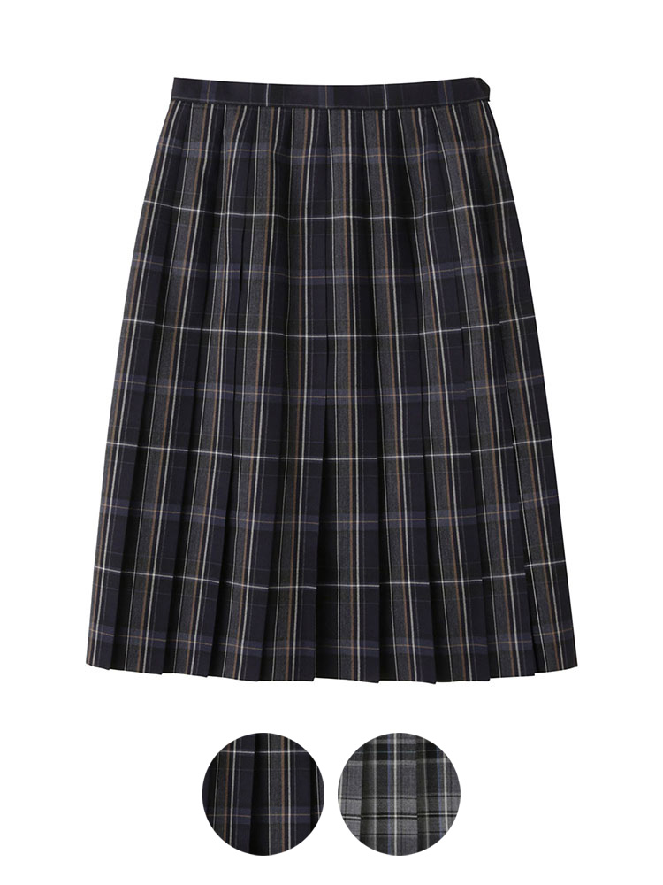 タータンチェックスカート〈58cm丈〉裏地付