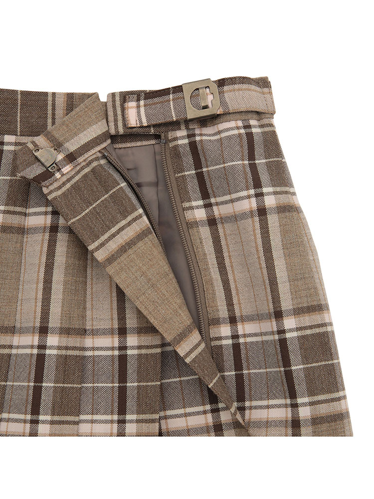 タータンチェックスカート〈48cm丈〉裏地付