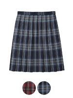 ウォッシャブル　タータンチェックスカート〈48cm丈〉裏地付