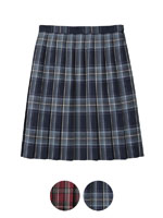 ウォッシャブル　タータンチェックスカート 15号・17号〈51cm丈〉裏地付
