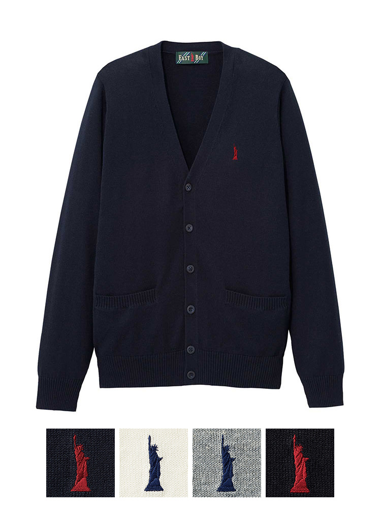 定番　綿カーディガン12G　ハイゲージ（薄手）