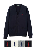 定番　綿カーディガン12G　ハイゲージ（薄手）