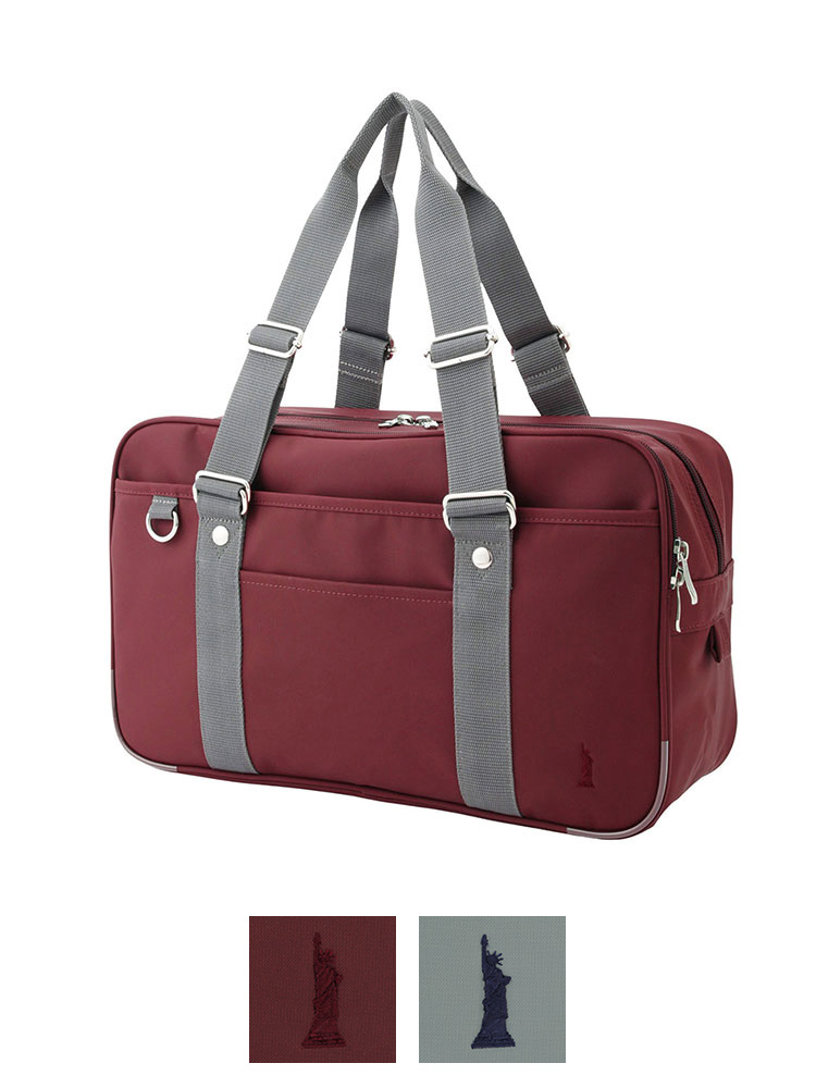 カラーナイロンバッグ　Wファスナー