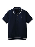 Venus ストレッチカノコポロシャツ（ライン入り）
