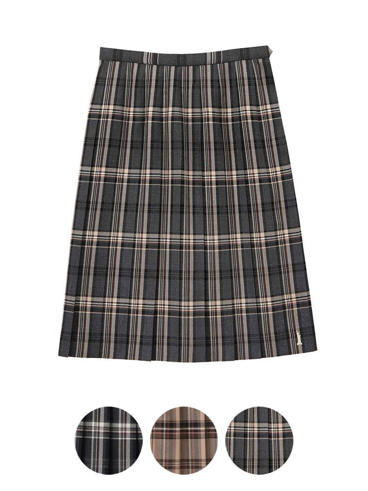 Venus チェックスカート 15号・17号（61cm丈）裏地付 女神刺繍入り