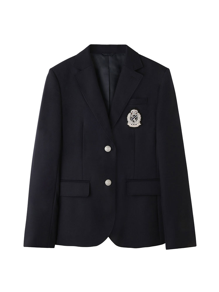 Venus 小さめエンブレム／丈短めブレザー〈2つボタン／シルバー〉