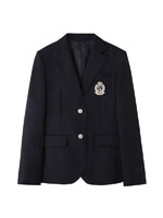 Venus 小さめエンブレム／丈短めブレザー〈2つボタン／シルバー〉