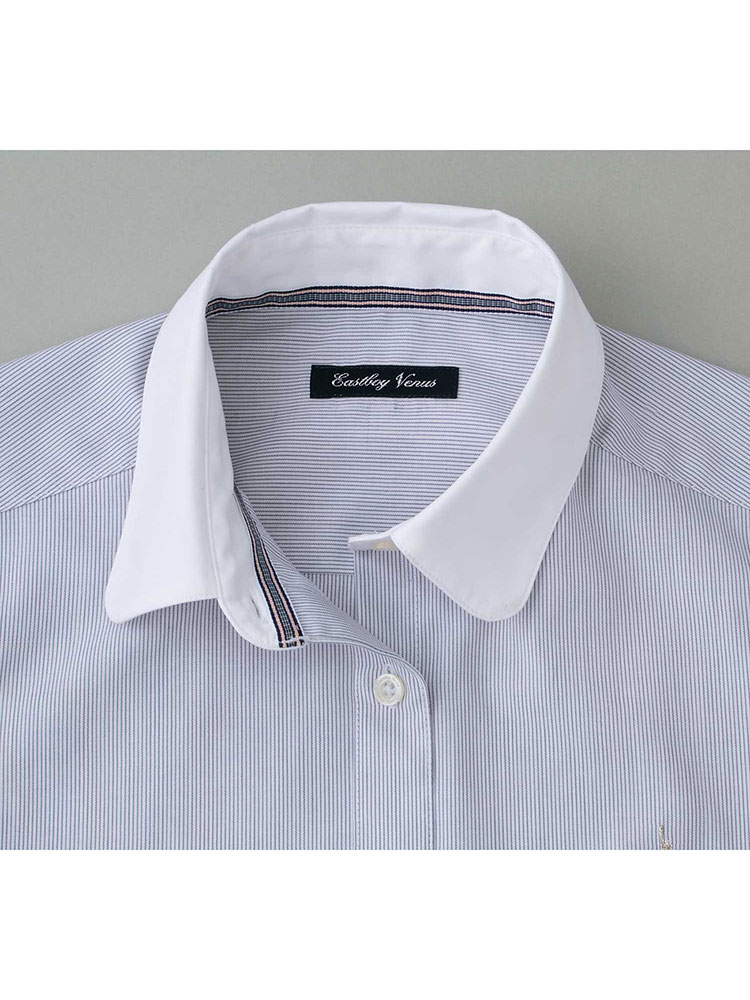 Venus 半袖T/Cストライプクレリックシャツ