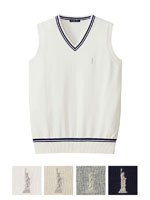 【薄手】Venus COOLMAXベスト12G〈ライン入り〉薄手