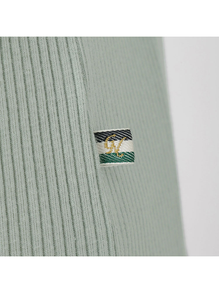 【大きいサイズ】テレコハイネックカットソー　greennout