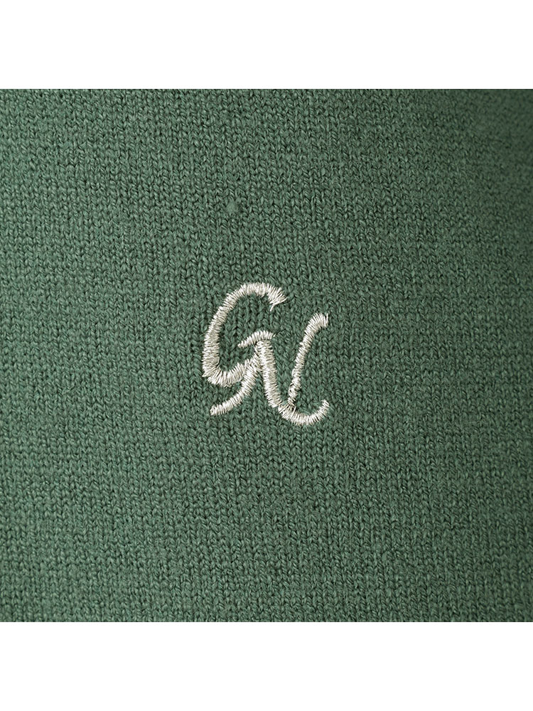 【大きいサイズ】クルーネックカーディガン　greennout