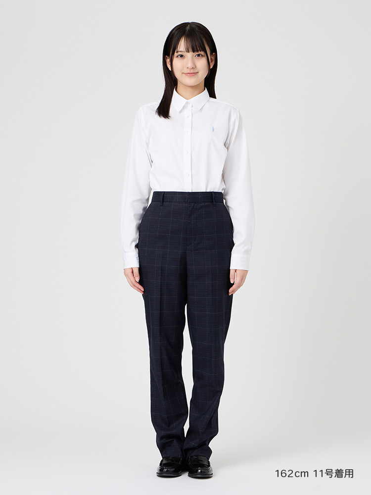 ウォッシャブル　ウィンドーペーンチェックパンツ