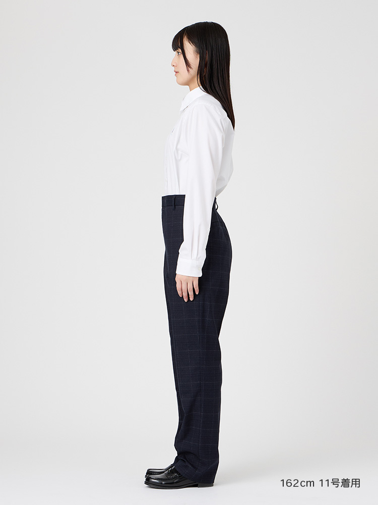ウォッシャブル　ウィンドーペーンチェックパンツ
