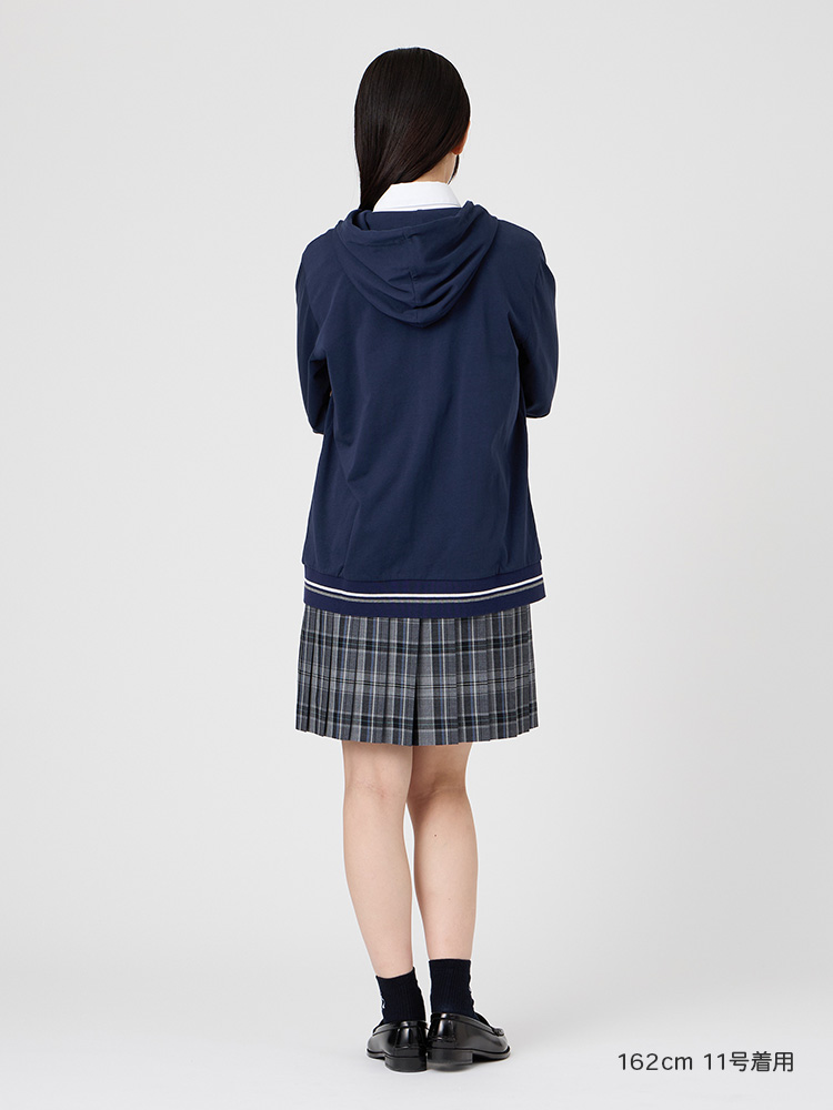 UV加工長袖ジップパーカ