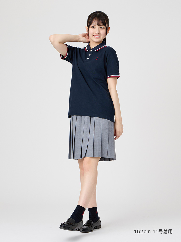 ポロシャツ〈ライン入り〉COOLMAX