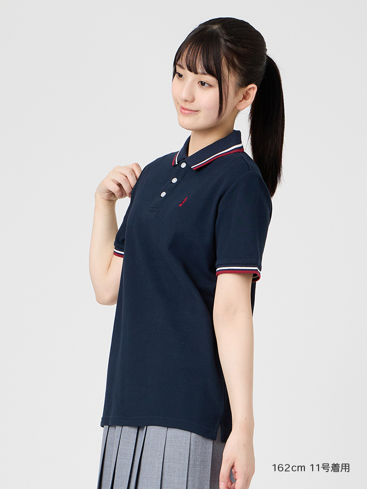 ポロシャツ〈ライン入り〉COOLMAX