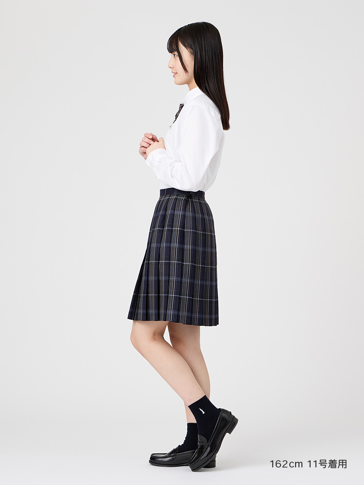 タータンチェックスカート〈48cm丈〉裏地付