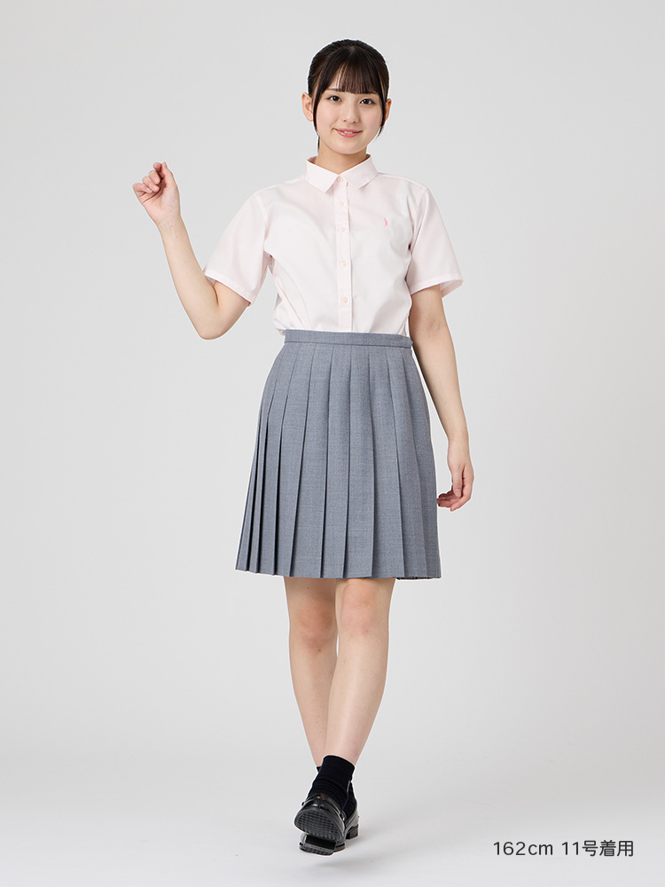 ブロード半袖カラーシャツ〈形態安定加工〉