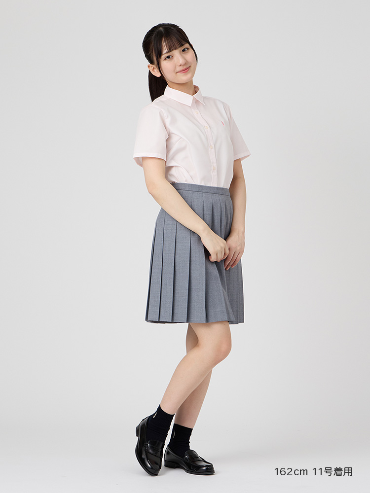 ブロード半袖カラーシャツ〈形態安定加工〉