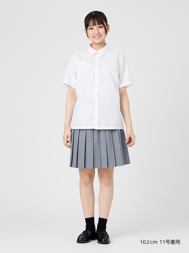 【ご予約】ブロード半袖スクエアシャツ〈形態安定加工〉（ミント女神）※4/16（木）より発送