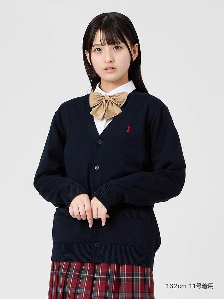 定番　綿カーディガン12G　ハイゲージ（薄手）