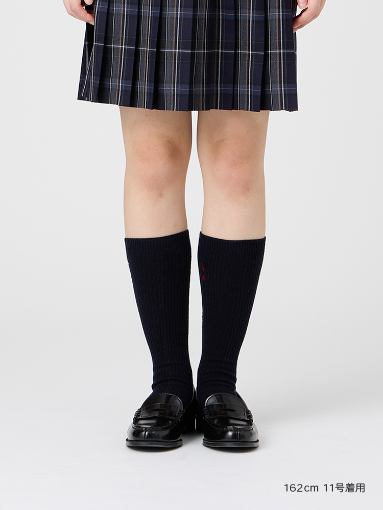 両面刺繍ハイソックス 32cm