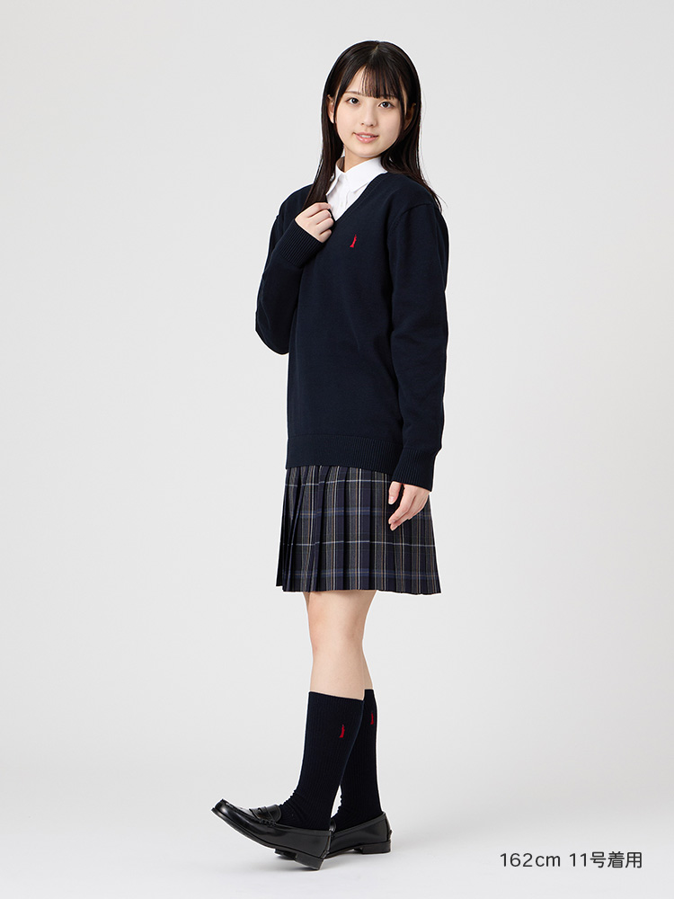 両面刺繍ハイソックス 32cm