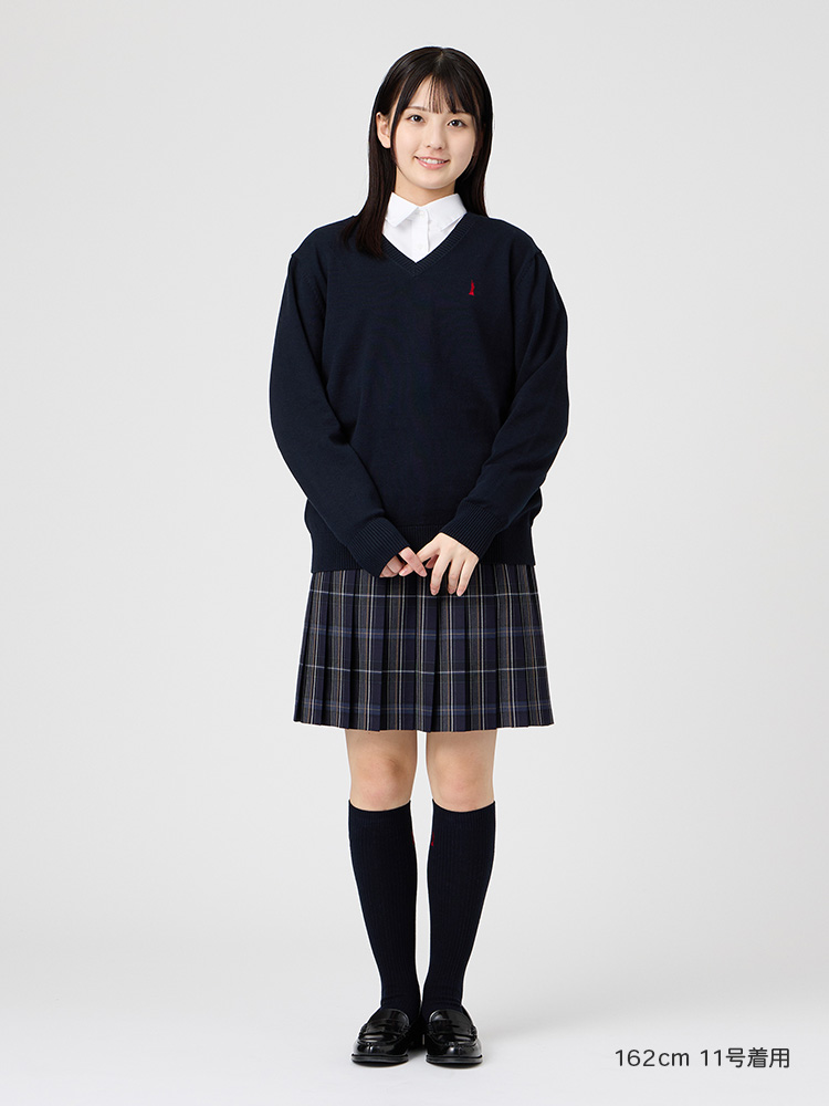 両面刺繍ハイソックス 38cm