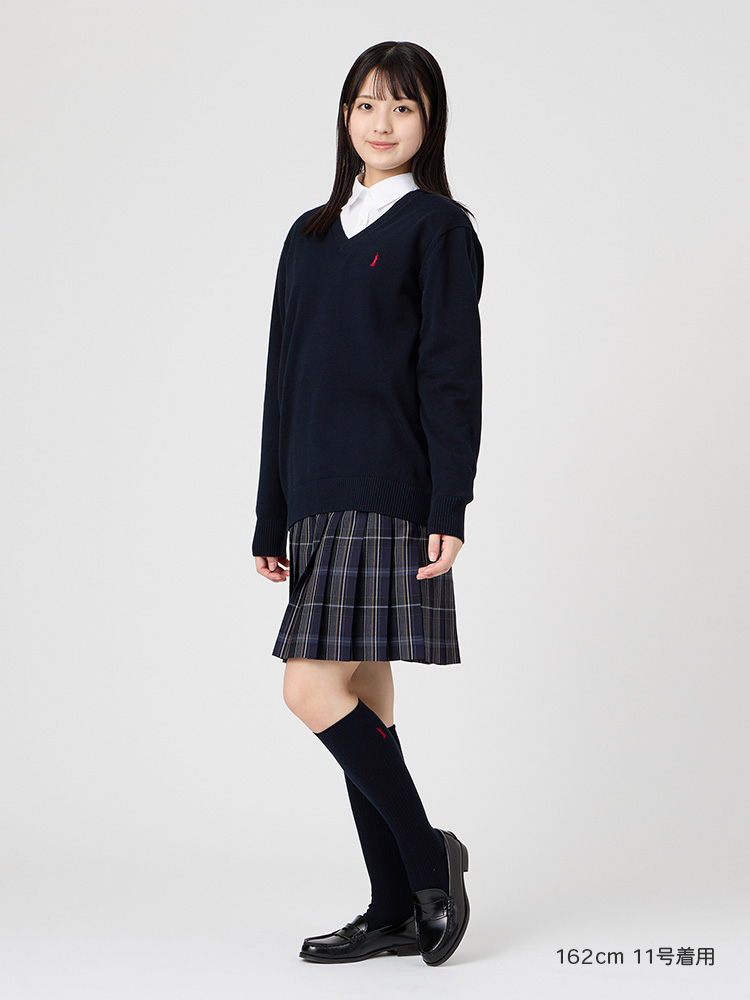 両面刺繍ハイソックス 38cm