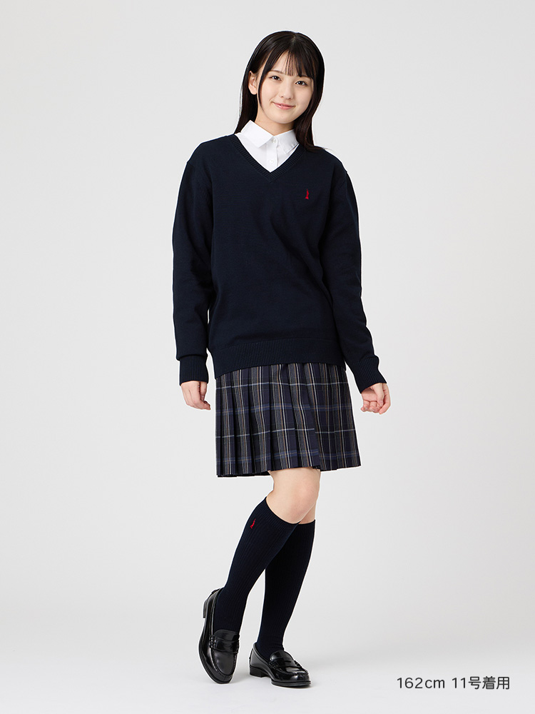 両面刺繍ハイソックス 38cm