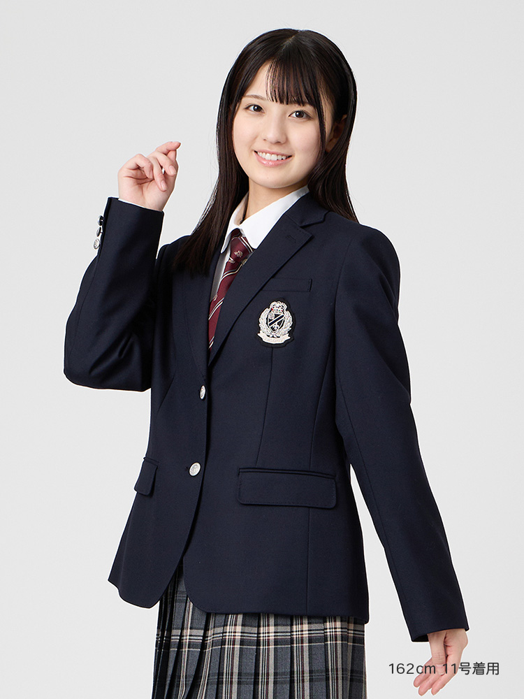 Venus 小さめエンブレム／丈短めブレザー〈2つボタン／シルバー〉