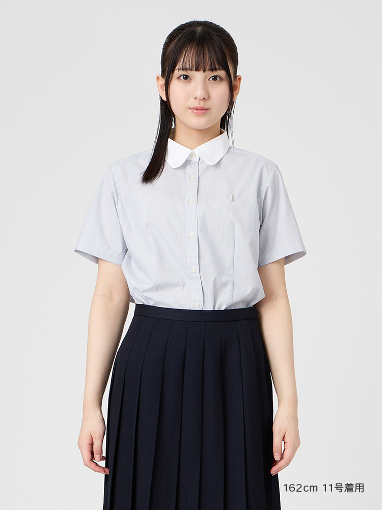 Venus 半袖T/Cストライプクレリックシャツ