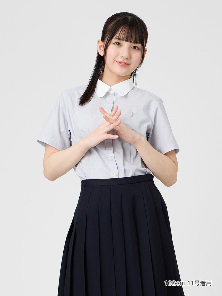 Venus 半袖T/Cストライプクレリックシャツ