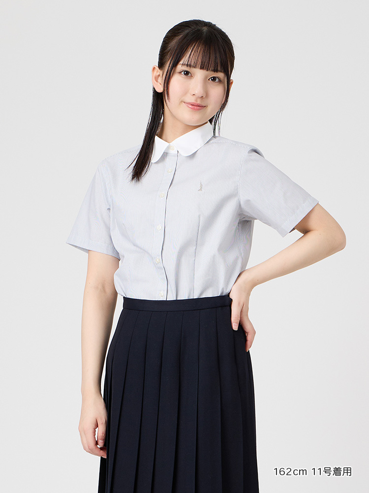 Venus 半袖T/Cストライプクレリックシャツ