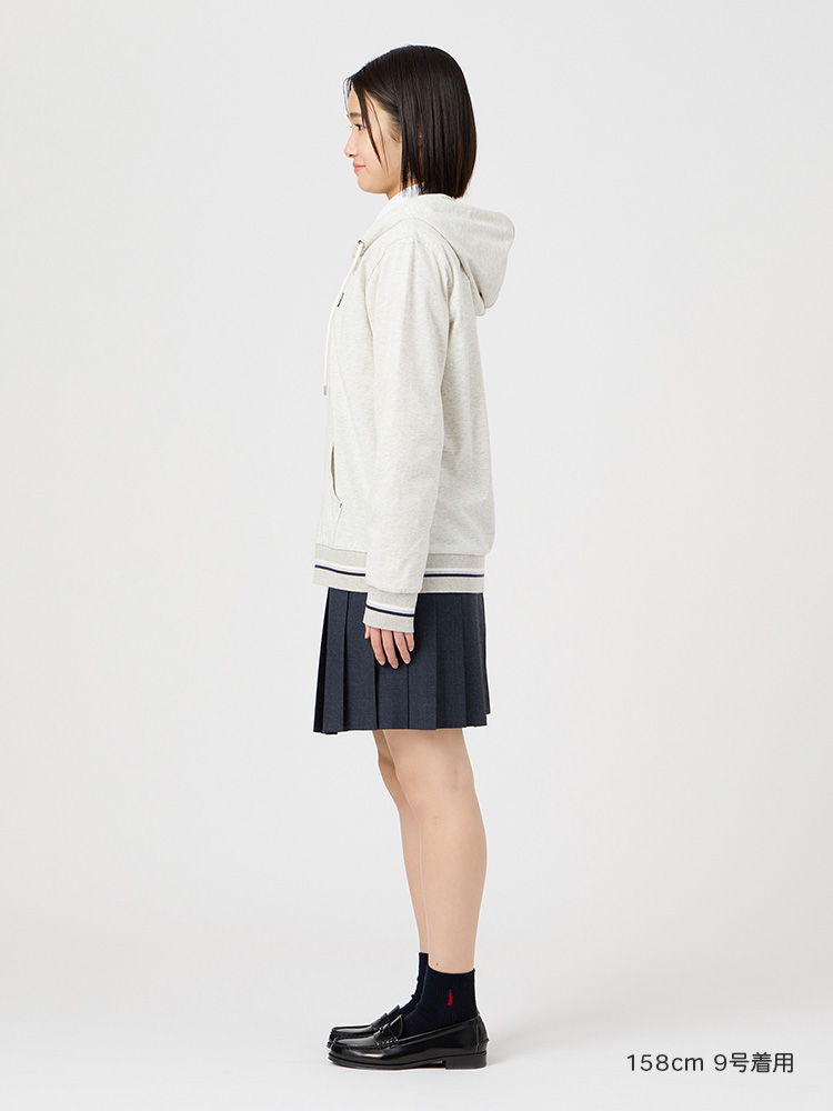 UV加工長袖ジップパーカ