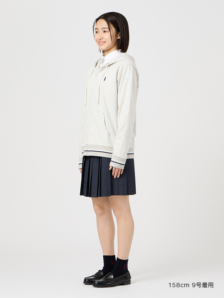 UV加工長袖ジップパーカ