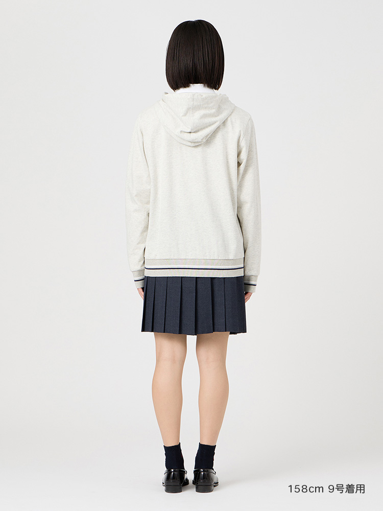 UV加工長袖ジップパーカ