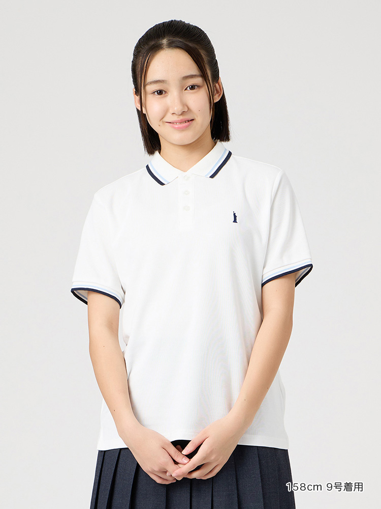ポロシャツ〈ライン入り〉COOLMAX
