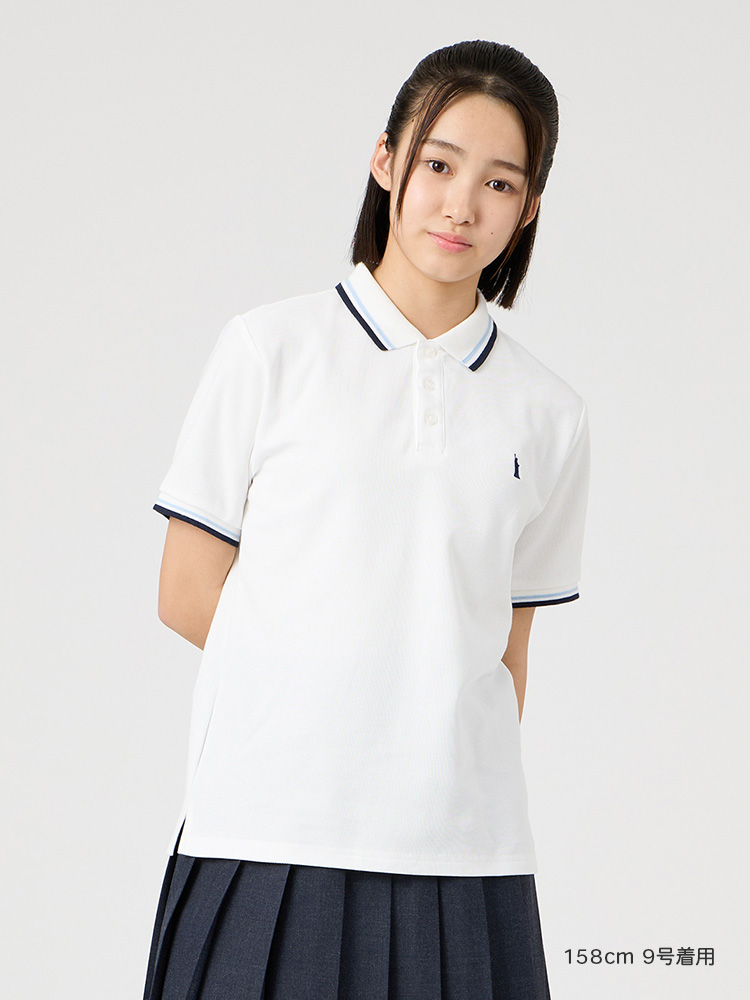 ポロシャツ〈ライン入り〉COOLMAX