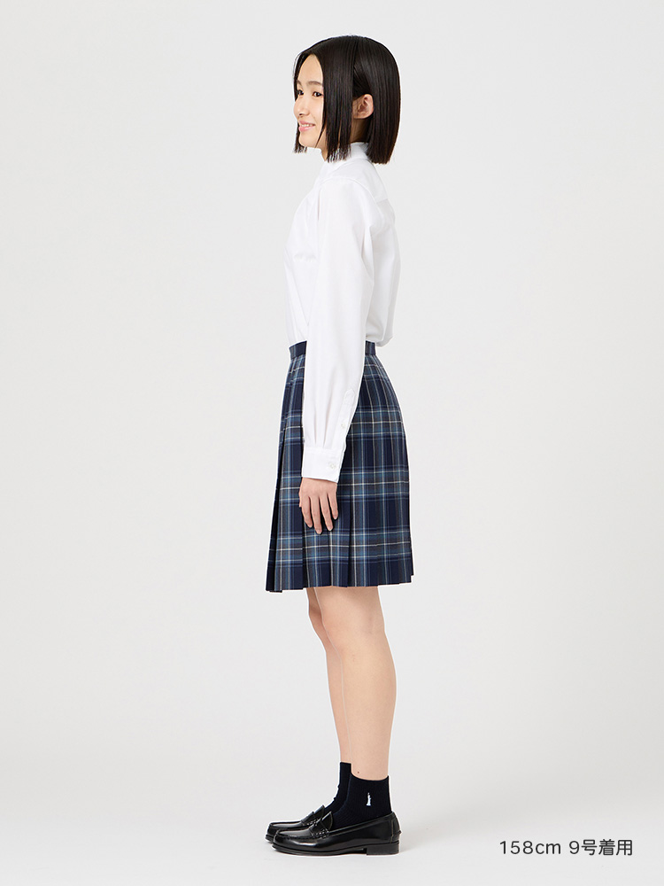 ウォッシャブル　タータンチェックスカート〈48cm丈〉裏地付